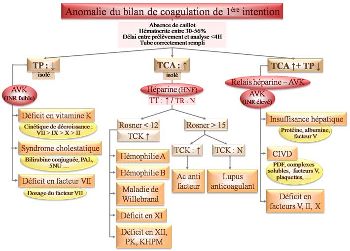 Anomalie du bilan de coagulation